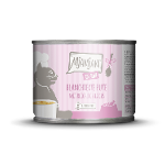 Mjamjam Saus Feest Blikje Kat 185g Geblancheerde kalkoen met veel zalm in saus