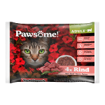 Pawsome Adult natvoer kat 85g 4 x rundvlees multipack Pawsome Adult natvoer kat 85g 4 x rundvlees multipack