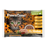 Pawsome Adult natvoer kat 85g 4 x kip multipack Pawsome Adult natvoer kat 85g 4 x kip multipack