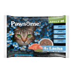 Pawsome Adult natvoer kat 85g 4 x zalm multipack Pawsome Adult natvoer kat 85g 4 x zalm multipack