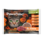 Pawsome Adult natvoer kat 85g 4 x eend multipack Pawsome Adult natvoer kat 85g 4 x eend multipack
