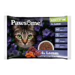 Pawsome Adult natvoer kat 85g 4 x lam multipack Pawsome Adult natvoer kat 85g 4 x lam multipack