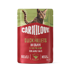 Carnilove katten zakjes in gravy 85g eend
