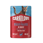 Carnilove katten zakjes in gravy 85g forel