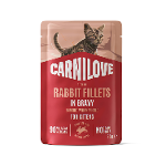 Carnilove katten zakjes in gravy 85g konijn kitten