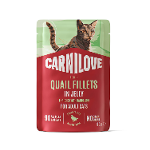 Carnilove katten zakjes in jelly 85g kwartel