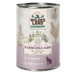 Wildes Land Classic Katten Blikjes 400g kip & konijn