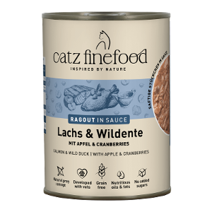 Catz Finefood RAGOUT IN SAUCE Zalm & Wilde Eend 380g
