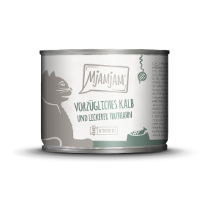 Mjamjam Katten Maaltijd Blikje 200g kalf & kalkoen