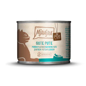 Mjamjam Puur Vlees Kattenblikje 200g - Puur vleesgenot - Puur vleesgenot - goede pure kalkoen