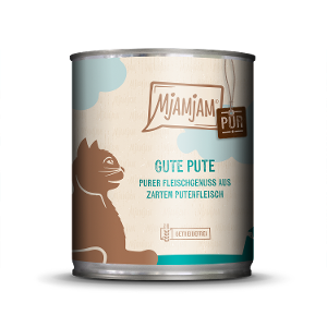 Mjamjam Puur Vlees Kattenblik 800g - goede kalkoen puur
