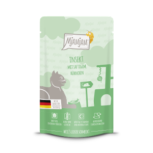 Mjamjam Katten Maaltijdzakje 125g - Insect - met sappige kip