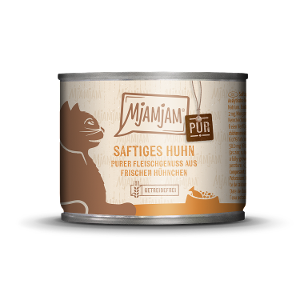 Mjamjam Puur Vlees Kattenblikje 200g - Puur vleesgenot - pure sappige kip