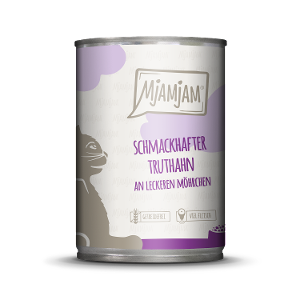 Mjamjam Katten Maaltijd Blik 400g - Lekkere kalkoen met heerlijke worteltjes