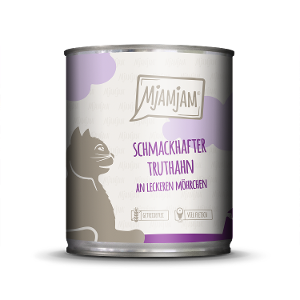 Mjamjam Katten Maaltijd Blik 800g - Lekkere kalkoen met heerlijke worteltjes