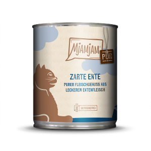Mjamjam Puur Vlees Kattenblik 800g - malse eend pure