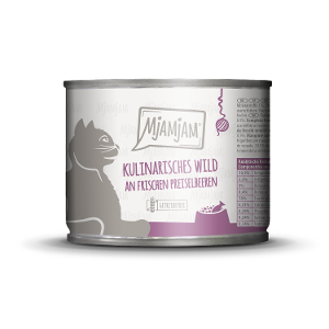 Mjamjam Katten Maaltijd Blikje 200g Wild met veenbessen
