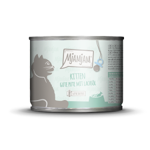 Mjamjam Kitten Blikje 200g kalkoen met zalmolie