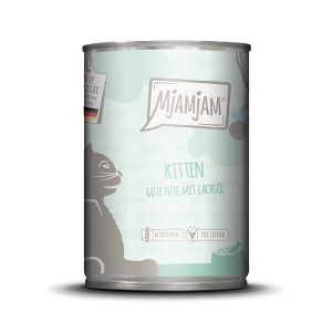 Mjamjam Kitten Blik 400g kalkoen met zalmolie