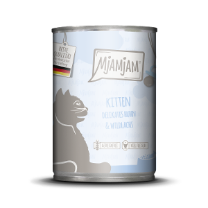 Mjamjam Kitten Blik 400g Kip en wilde zalm