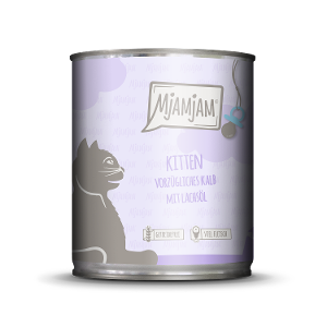 Mjamjam Kitten Blik 800g uitstekende kalf met zalmolie