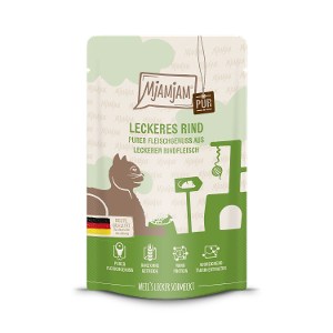 Mjamjam Puur Vlees Kattenzakje 125g - Puur vleesgenot - heerlijk puur rundvlees