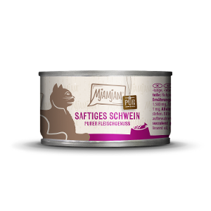 Mjamjam Katten Natvoer Blikje 100g Puur vleesgenot - puur sappig varkensvlees