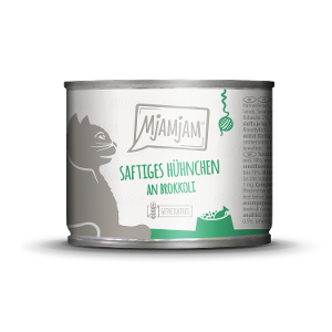 Mjamjam Katten Maaltijd Blikje 200g -Sappige Kip Met Broccoli