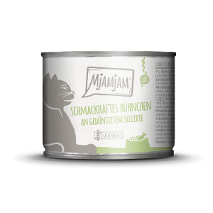 Mjamjam Katten Maaltijd Blikje 200g kip met bleekselderij