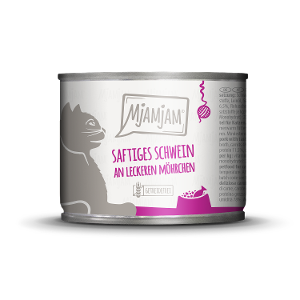 Mjamjam Katten Maaltijd Blikje 200g -Sappig varkensvlees met heerlijke worteltjes