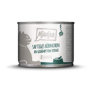 Mjamjam Katten Maaltijd Blikje 200g kip met spinazie