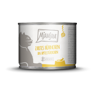 Mjamjam Katten Maaltijd Blikje 200g kip met appelstukjes