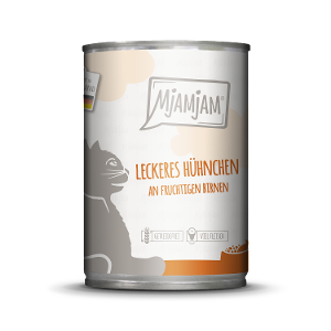 Mjamjam Katten Maaltijd Blik 400g Kip met peren