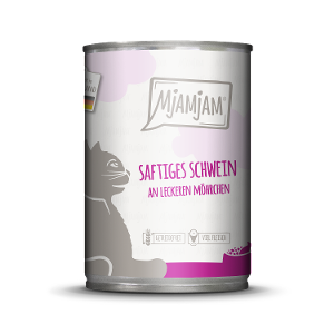 Mjamjam Katten Maaltijd Blik 400g - Sappig varkensvlees met heerlijke worteltjes