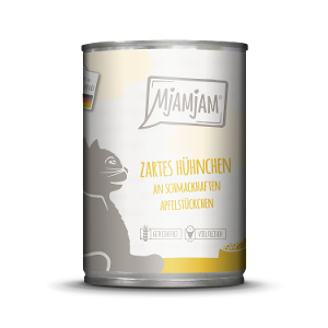 Mjamjam Katten Maaltijd Blik 400g Kip met appelstukjes