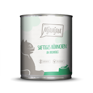 Mjamjam Katten Maaltijd Blik 800g - Sappige Kip Met Broccoli