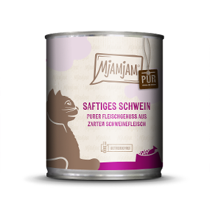Mjamjam Puur Vlees Kattenblik 800g - sappig varkensvlees puur