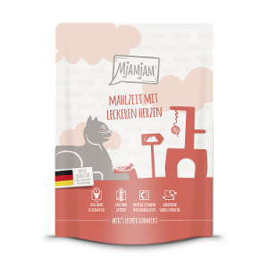 Mjamjam Katten Zakje 300g – Maaltijd met smakelijke hartjes