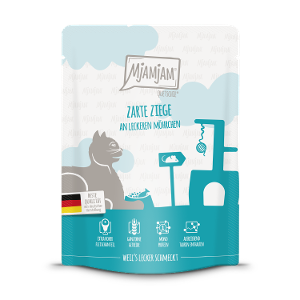 Mjamjam Katten Zakje 300g geit & worteltjes