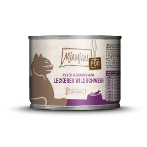 Mjamjam Puur Vlees Kattenblikje 200g wild zwijn puur