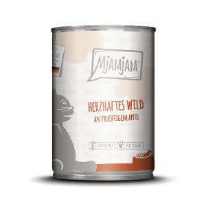 Mjamjam Katten Maaltijd Blik 400g wild met appel