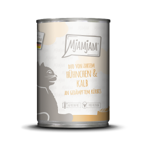 Mjamjam Katten Maaltijd Blik 400g DUO van kip & kalfsvlees