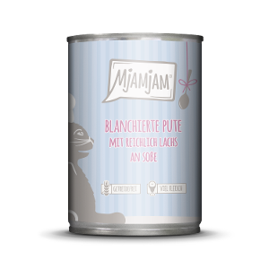 Mjamjam Saus Feest Kat 380g -Geblancheerde kalkoen met veel zalm in saus