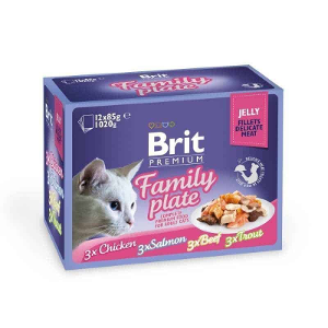 Brit Premium Cat Fillets in Jelly Family Plate 12×85g