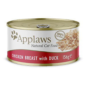 Applaws Katten Natvoer in Blikjes 156g kip en eend