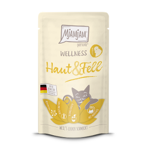 Mjamjam Wellness natvoer kat 125g Huid & Vacht Kip