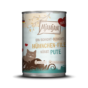 Mjamjam Duett natvoer kat 400g Kipfilet kust kalkoen