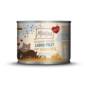 Mjamjam Duett natvoer kat zalmfilet kust kip 200g