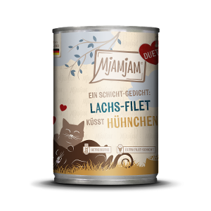 Mjamjam Duett natvoer kat 400g Zalmfilet kust kip