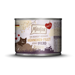 Mjamjam Duett natvoer kat 200g Kipfilet kust paard